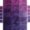 Hand dyed gradient bundle of quilting cotton in shades of purple from lilac to blue violet